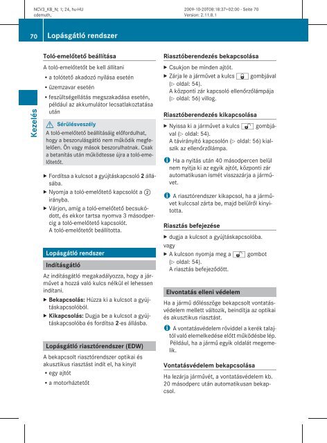 Mercedes-Benz Sprinter kezelÃ©si ÃºtmutatÃ³ letÃ¶ltÃ©se (PDF)