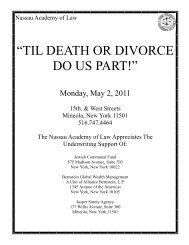 til death or divorce do us part! - Nassau County Bar Association