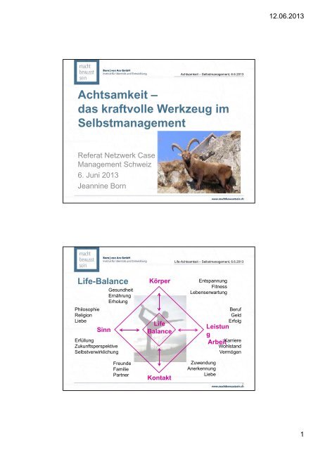 Achtsamkeit - Netzwerk-CM Schweiz