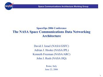 The NASA Space Communications Architecture Working Group
