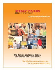 Exhibitor Marketing Guide - Battcon International Battery Conference