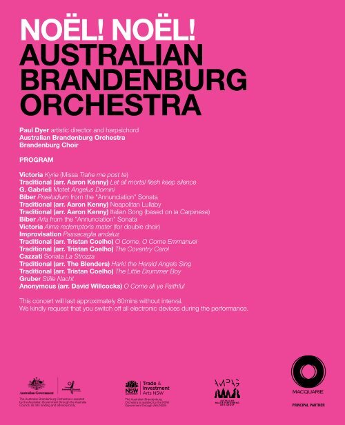 download PDF program - Australian Brandenburg Orchestra