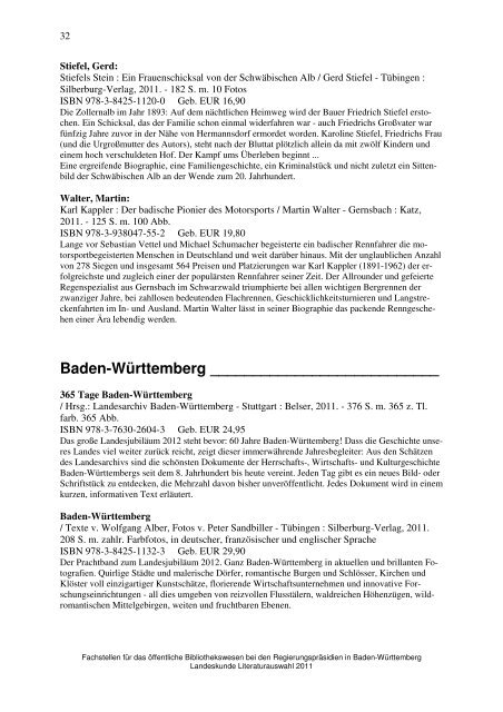 Landeskunde - RegierungsprÃ¤sidium Freiburg Fachstelle fÃ¼r das ...