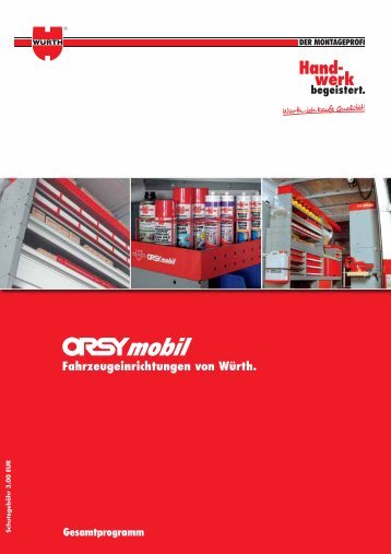 Gesamtprogramm Fahrzeugeinrichtungen von WÃ¼rth.