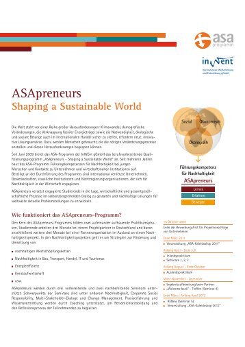 ASApreneurs - ASA-Programm