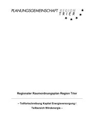 Regionaler Raumordnungsplan Region Trier - Teilbereich ...