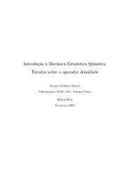 Introdução à Mecânica Estatística Quântica: Estudos sobre o ...