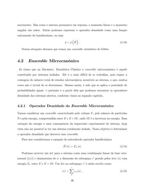 Introdução à Mecânica Estatística Quântica: Estudos sobre o ...