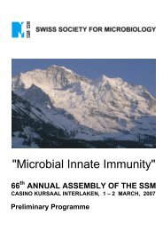 Abstracts - Swiss Society for Microbiology
