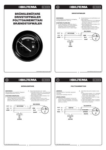 brÃ¤nslemÃ¤tare drivstoffmÃ¥ler polttoainemittari ... - Biltema