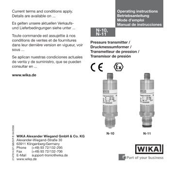 N-10, N-11 - WIKA Argentina SA