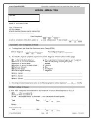 SCCO Medical History Form