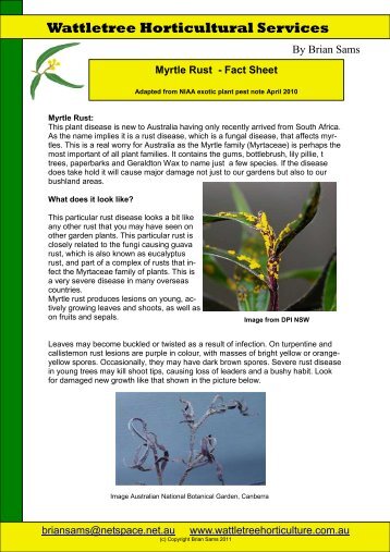Myrtle Rust fact sheet.pdf - Wattletree Horticultural Services