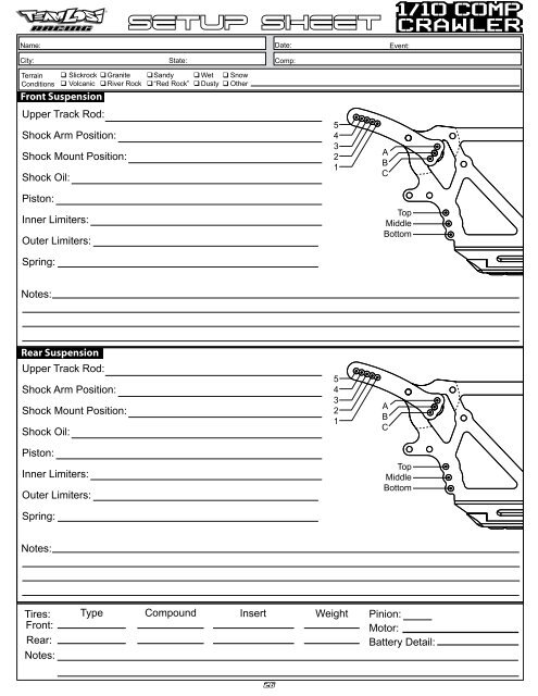 1/10 Comp Crawler Race Roller Manual - Team Losi Racing