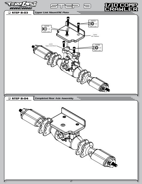 1/10 Comp Crawler Race Roller Manual - Team Losi Racing