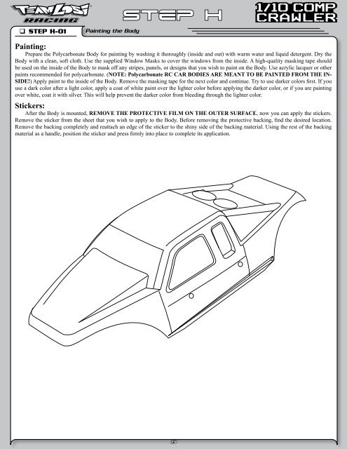 1/10 Comp Crawler Race Roller Manual - Team Losi Racing