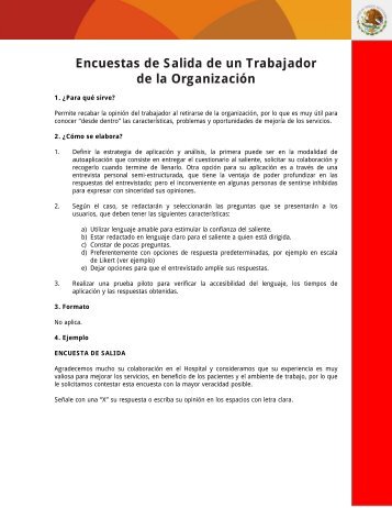 Encuestas de Salida de un Trabajador