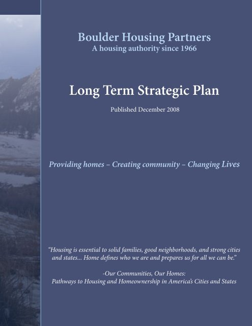 BHP Strategic Plan.indd - Boulder Housing Partners