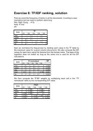 Exercise 8: TF/IDF ranking, solution - LSIR