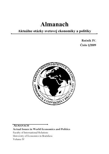 Almanach 1-2009 - Fakulta medzinÃ¡rodnÃ½ch vzÅ¥ahov