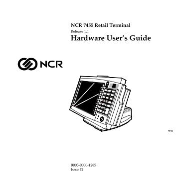 ncr/doc/RealPOS/7455/Technical_Manuals/7455_Re... - Alsys Data
