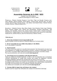 Bulletin Mitteilungsblatt SSE-SEG Info 2006-2 - SociÃ©tÃ© Suisse d ...