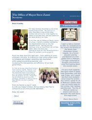 Mayor Zanni's Newsletter - December 2012 - Methuen