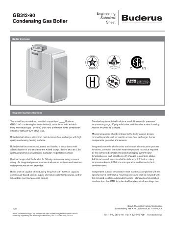 GB312-90 Condensing Gas Boiler - Buderus