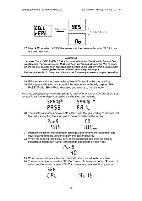 Technical Manual Series 3000 MkII Gas Detector - Merkantile