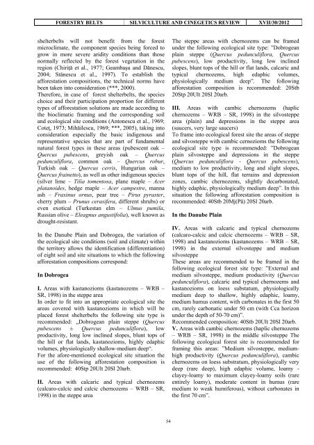 Silviculture and Cinegetics Review - Societatea Progresul Silvic