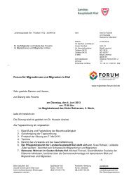 Forum fÃ¼r Migrantinnen und Migranten in Kiel - Landeshauptstadt Kiel