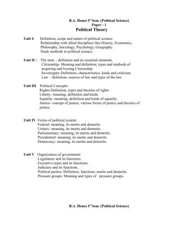 Political Theory - Vikram University