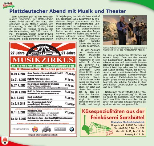 Plattdeutscher Abend mit Musik und Theater