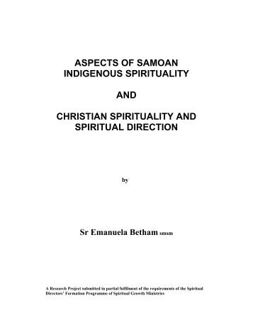 aspects of samoan indigenous spirituality and christian spirituality