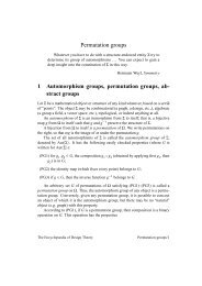 Permutation groups 1 Automorphism groups, permutation groups, ab