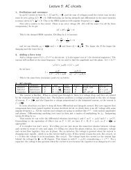 Lecture 5: AC circuits - HEP