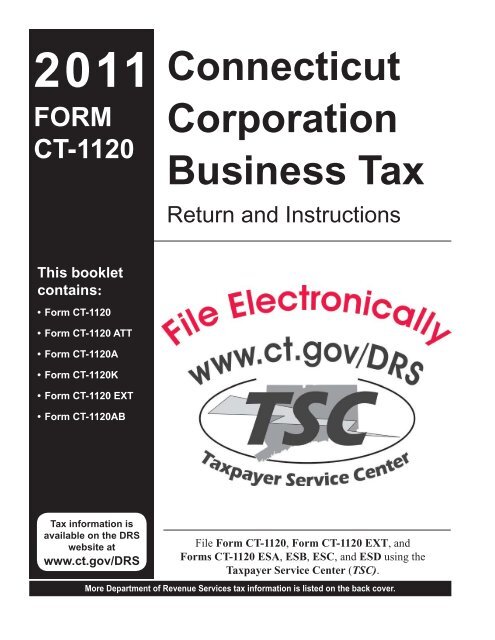 CT-1120 Instructions, 2011 Connecticut corporation Business Tax ...