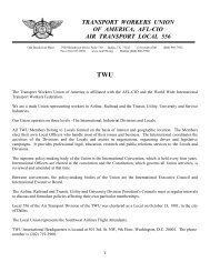 TRANSPORT WORKERS UNION OF AMERICA, AFL ... - TWU 556