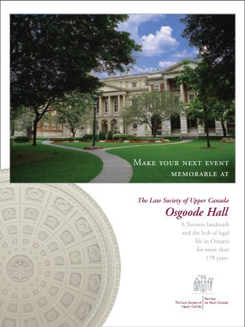 Osgoode Hall - The Law Society of Upper Canada