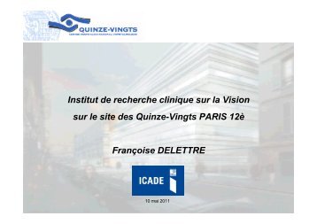 Institut de recherche clinique sur la Vision sur le site ... - RICS Europe