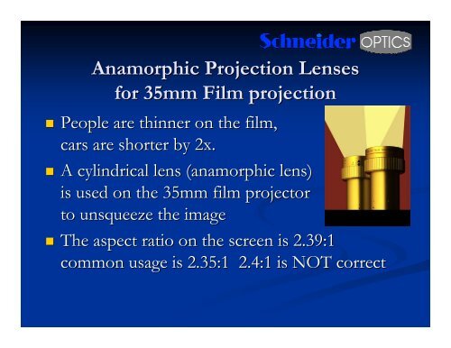 History of Anamorphic Lenses - Schneider Optics