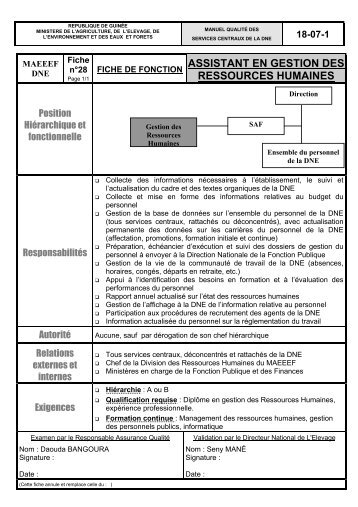 assistant en gestion des ressources humaines - OIE Africa