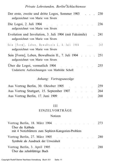 rudolf steiner gesamtausgabe vortrÃ¤ge - Freie Verwaltung des ...