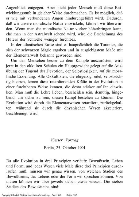 rudolf steiner gesamtausgabe vortrÃ¤ge - Freie Verwaltung des ...