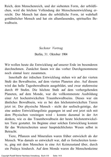 rudolf steiner gesamtausgabe vortrÃ¤ge - Freie Verwaltung des ...