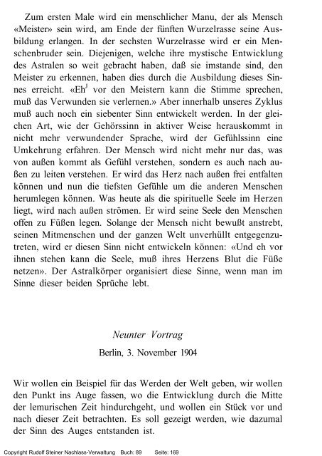 rudolf steiner gesamtausgabe vortrÃ¤ge - Freie Verwaltung des ...