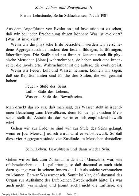 rudolf steiner gesamtausgabe vortrÃ¤ge - Freie Verwaltung des ...