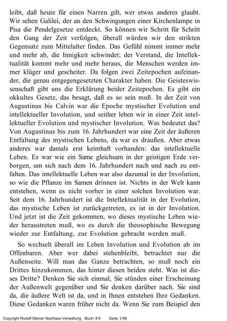 rudolf steiner gesamtausgabe vortrÃ¤ge - Freie Verwaltung des ...