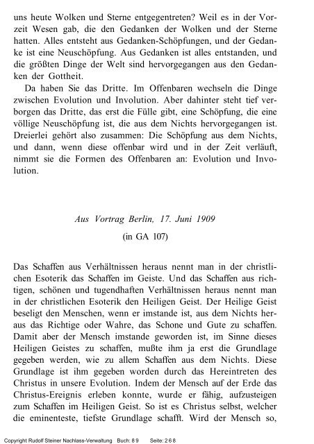 rudolf steiner gesamtausgabe vortrÃ¤ge - Freie Verwaltung des ...