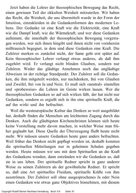 rudolf steiner gesamtausgabe vortrÃ¤ge - Freie Verwaltung des ...